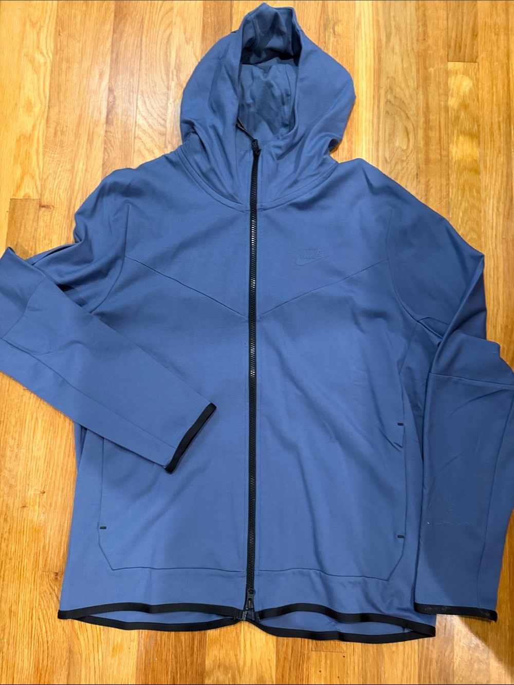 Nike Men's Slate Blue Full-Zip Hooded Performance Jacket